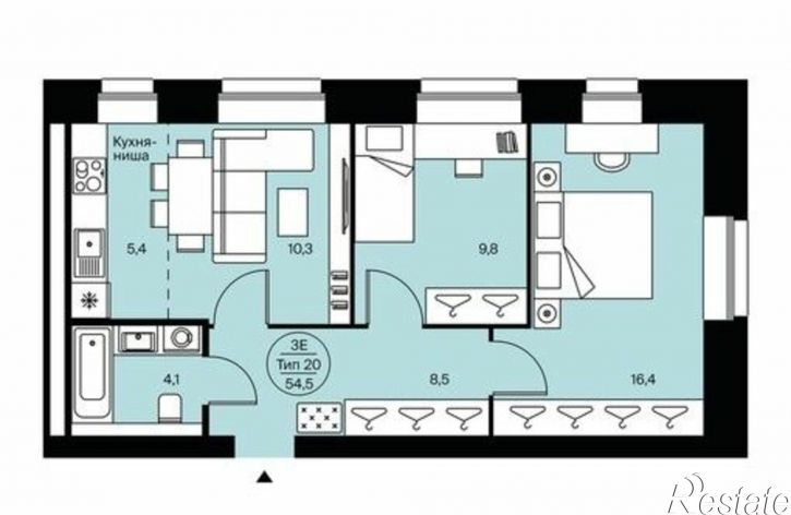 3-комн квартира ул Петрозаводская, 45,  д. 45