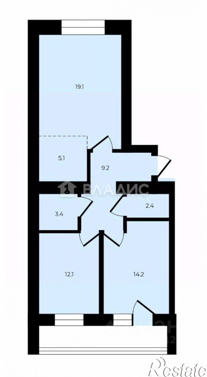 2-комн квартира Тентюковская улица, 304,  д. 304