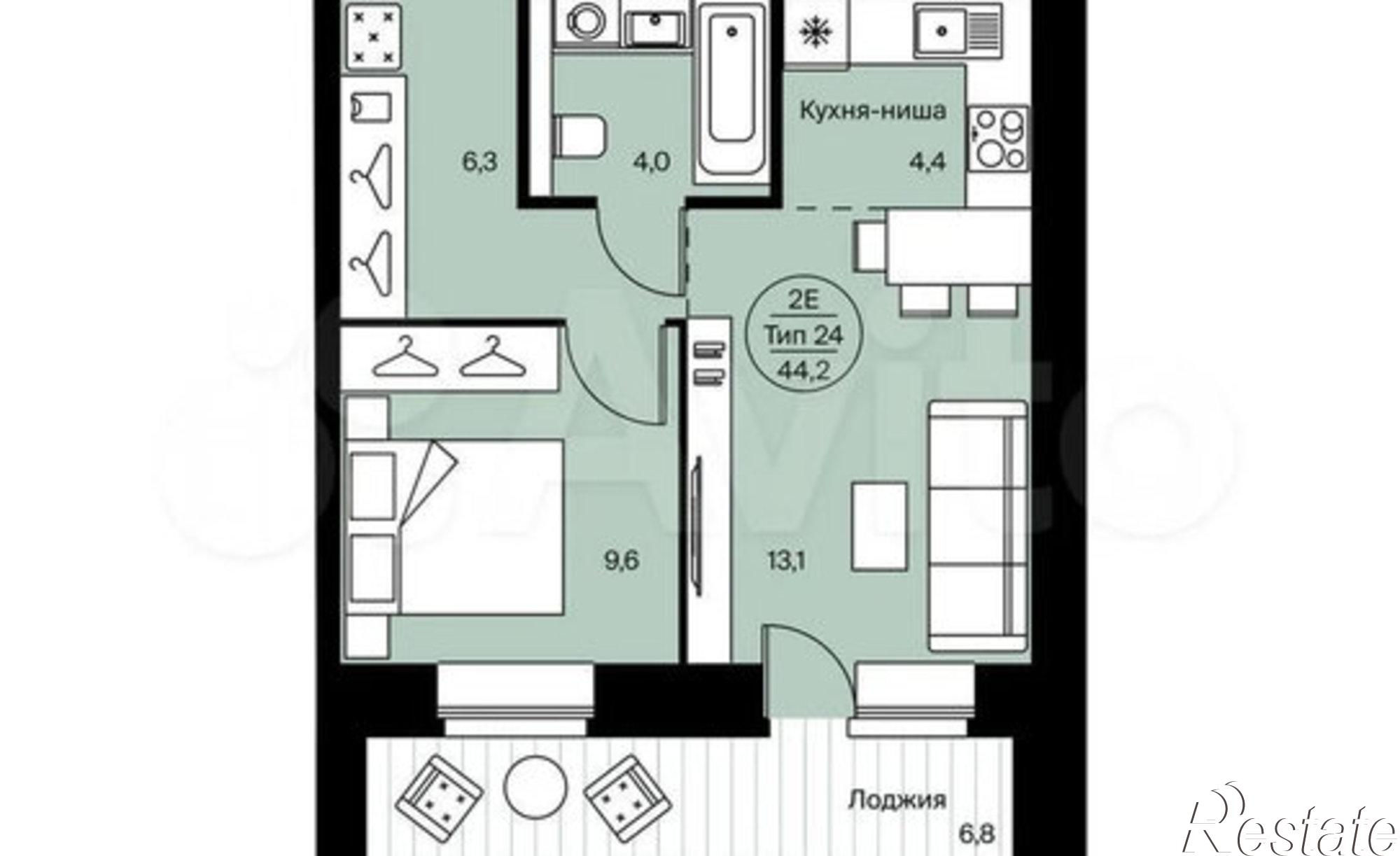 Купить квартиру за 4 400 000 рублей на Петрозаводская улица, 43