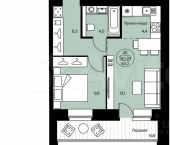 2-комн, 44кв м, этаж 14/14 ул Петрозаводская, 43