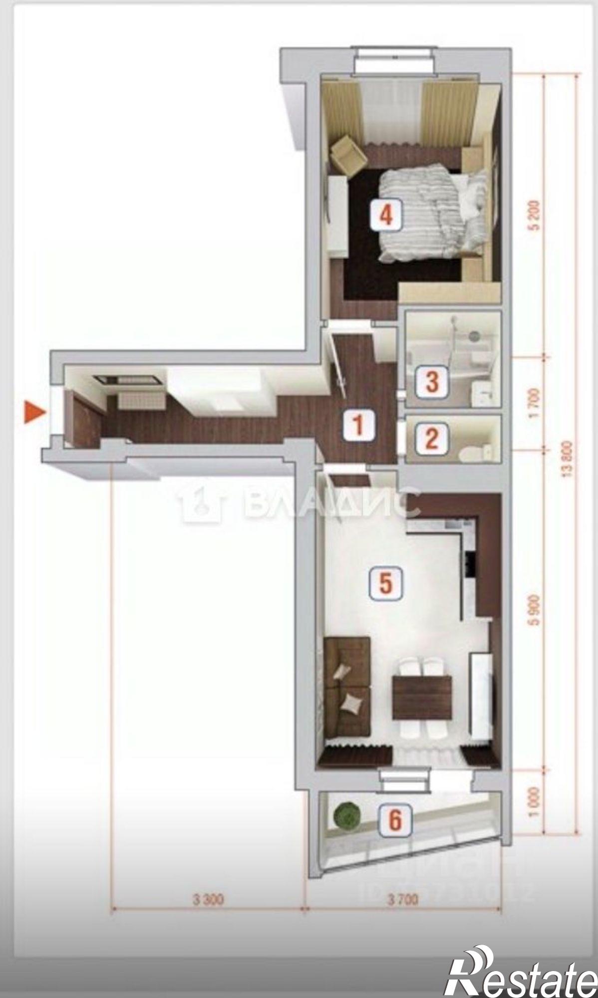 Купить квартиру за 6 000 000 рублей на Сысольское шоссе, 1/11
