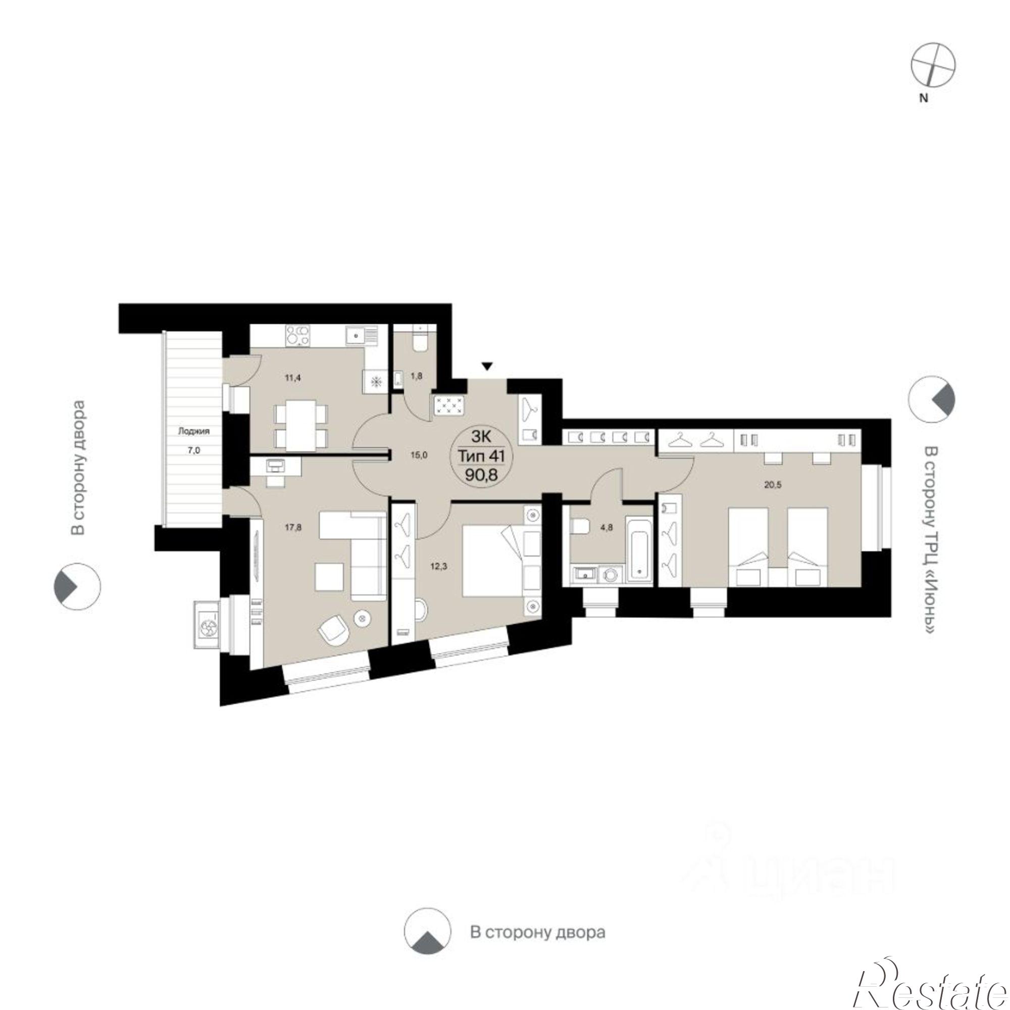 Купить квартиру за 8 790 000 рублей на Петрозаводская улица, 27/1