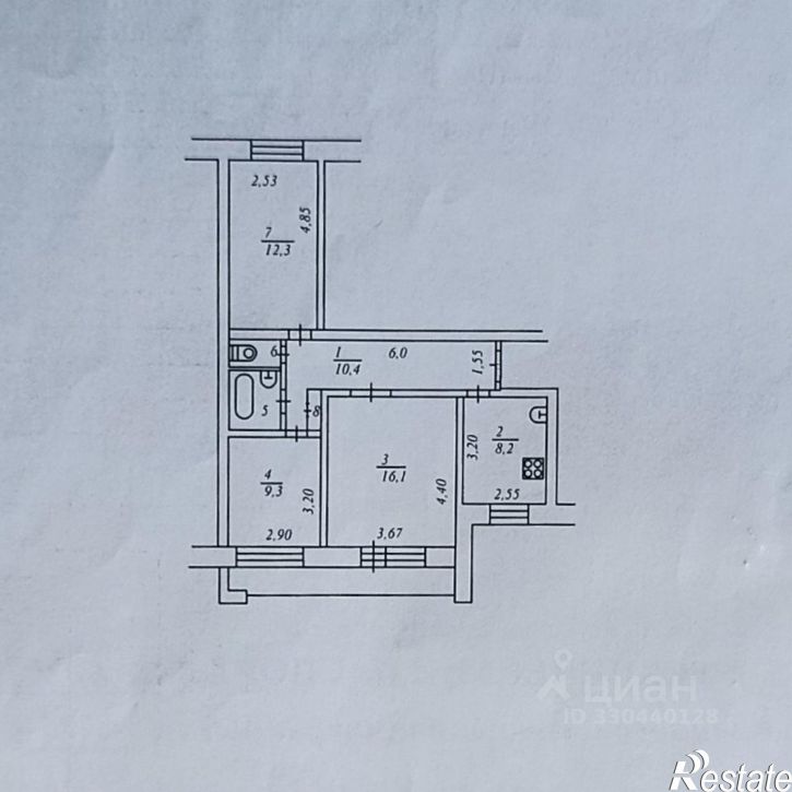 3-комн квартира Набережный проезд, 8,  д. 8