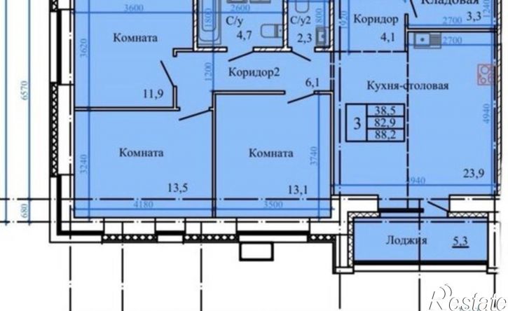 3-комн квартира ул Клары Цеткин, 46,  д. 46