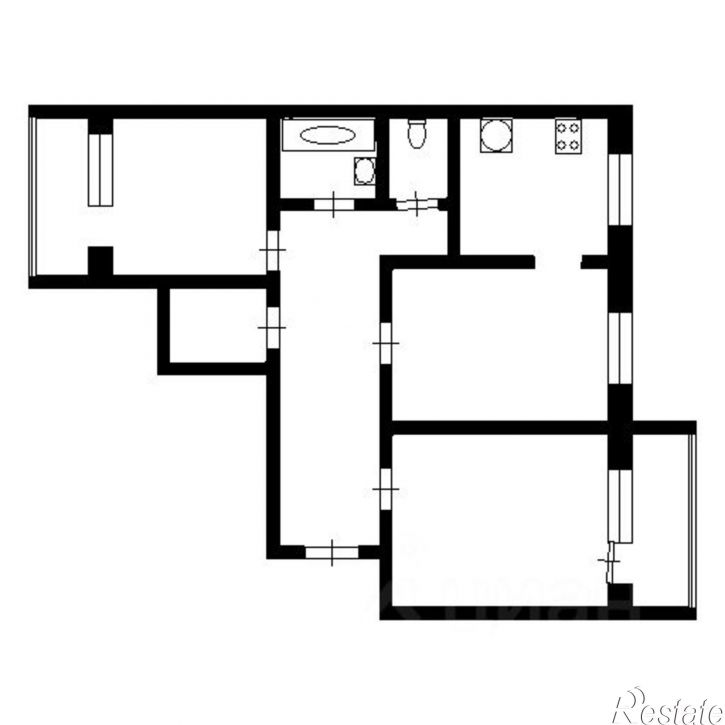 3-комн квартира пр-кт Бумажников, 57,  д. 57