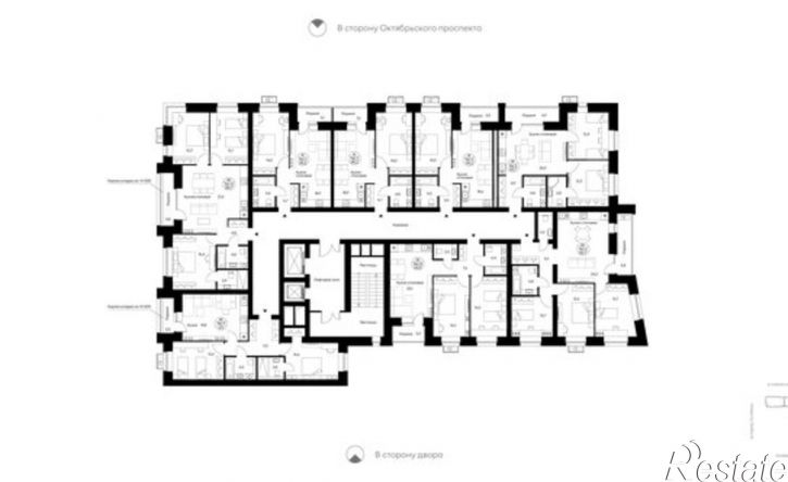 3-комн квартира в новом доме Октябрьский пр-кт, 139,  д. 139