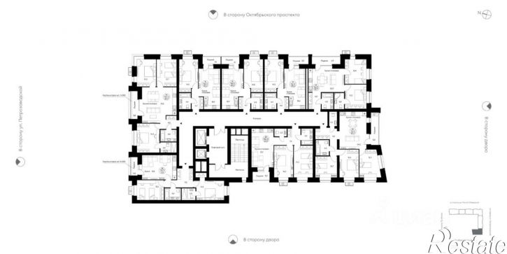3-комн квартира в новом доме Октябрьский пр-кт, 139,  д. 139