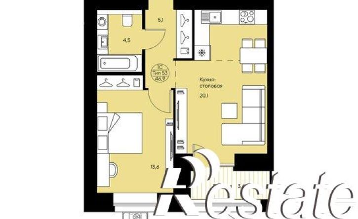 1-комн квартира в новом доме Петрозаводская улица, 27/3,  д. 27/3