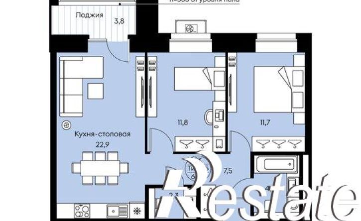 2-комн квартира в новом доме Петрозаводская улица, 27/3,  д. 27/3