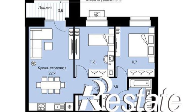 2-комн квартира в новом доме Петрозаводская улица, 27/3,  д. 27/3